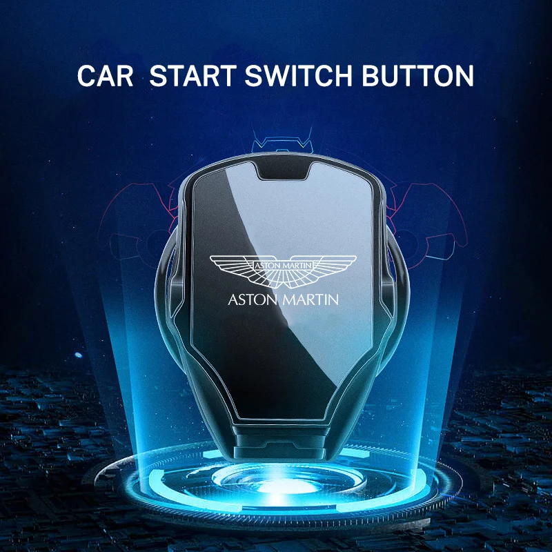 Aston Martin Start-Stopknop Cover - Zilveren uitvoering op dashboard