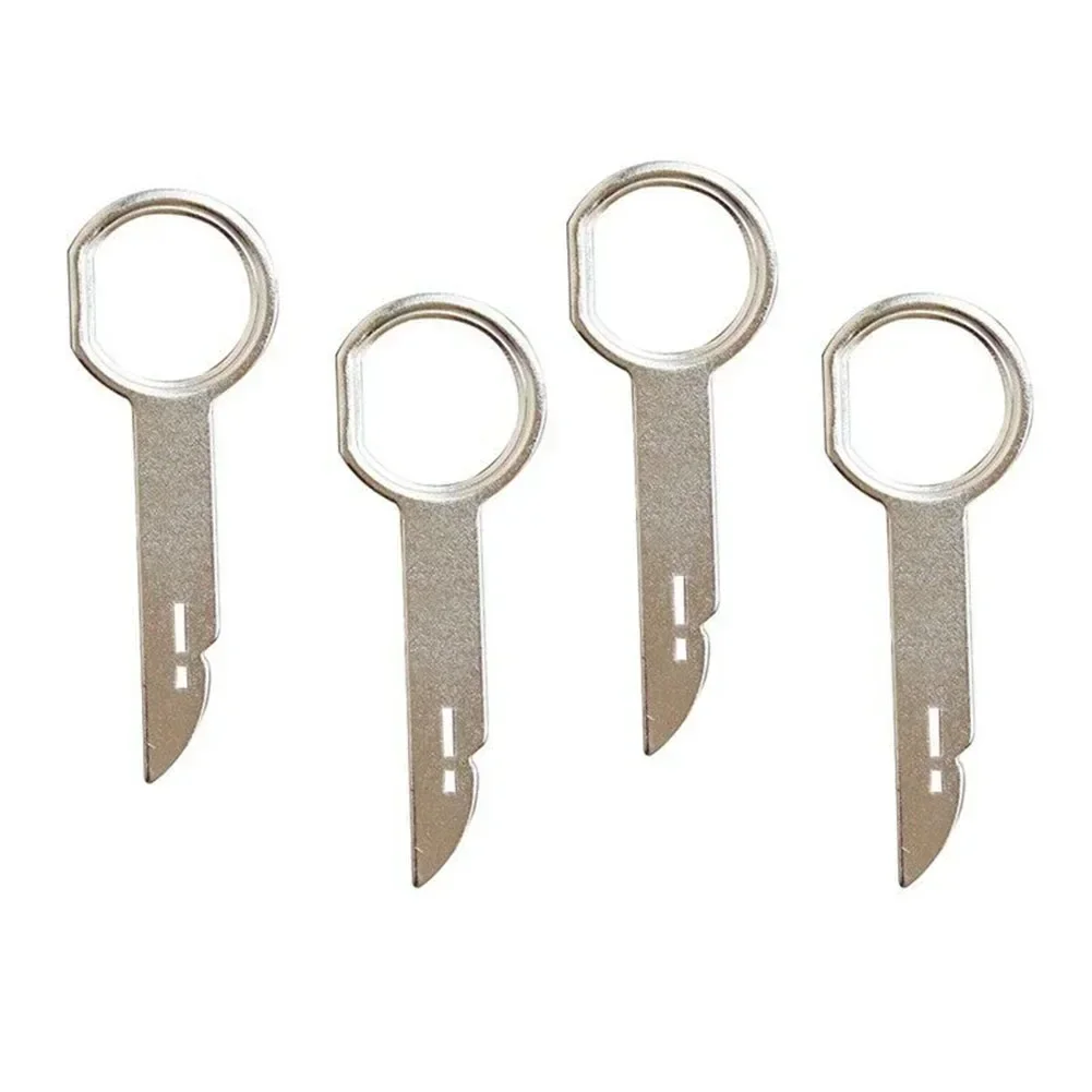 Metal Car Radio Removal Tool, Release Keys, Kit de Extração para Ford, Mercedes, Car Repair Tool Acessórios, 4pcs