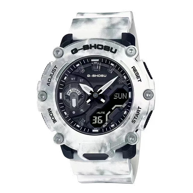 GMA-2200 Sport Digital Electronic Men\'s Watch Full Function World Time LED Auto Hand Lifting Light Water Resistant Oak Series