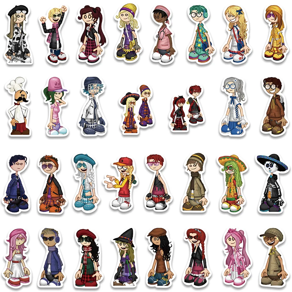 62pcs Funny Cartoon Game Papa Burgeria Anime Stickers per Laptop chitarra bagagli telefono impermeabile Graffiti decalcomanie in vinile