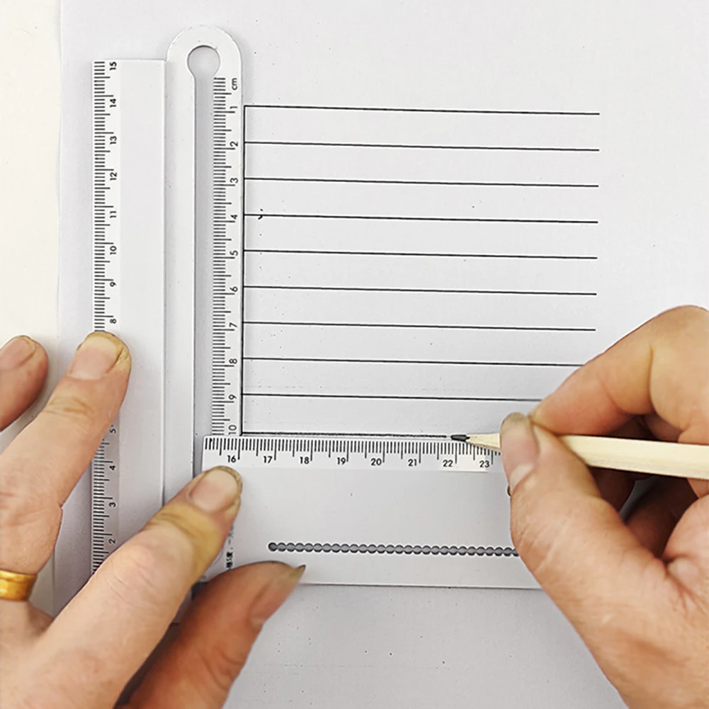 Portable Folding Geometric Drawing Ruler Math Measuring Tool for School Office Geometry Template Angle Measuring Drafting Tool