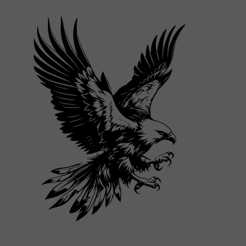 1PC Soaring Eagle Waterproof Sticker Black White Vinyl Decal for Car Motorcycle Helmet Truck Decor