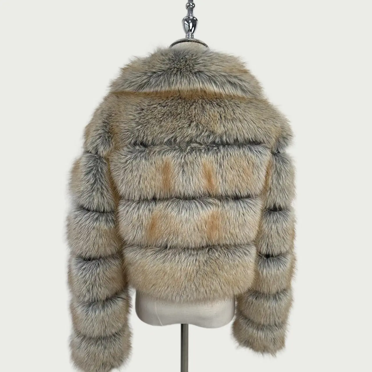 Faux Fur Fur Coats for Women,Faux Fox Fur Collar Jackets,Short Overcoat,Female Clothes,Thicken Warm,New ,Winter