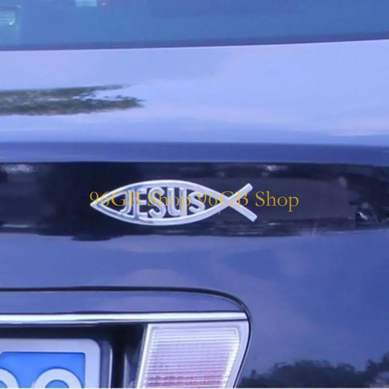 96GB High Quality Computer Car Styling Stickers Jesus Fish Badge Decoration Door Motorcycle Stickers Waterproof Decals