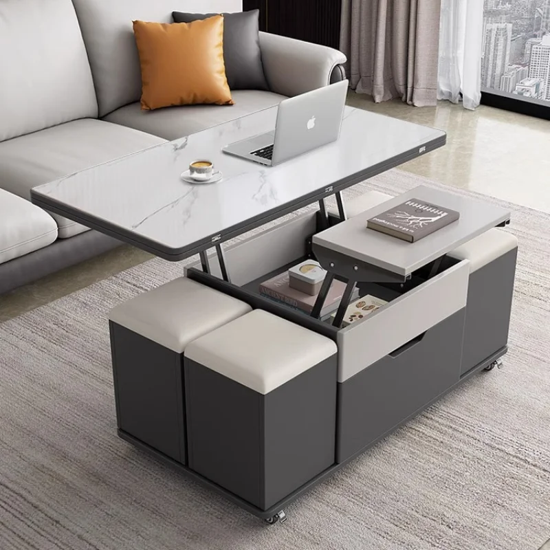 

Lifting multi-functional coffee table dining table integrated small apartment simple modern folding living room storage