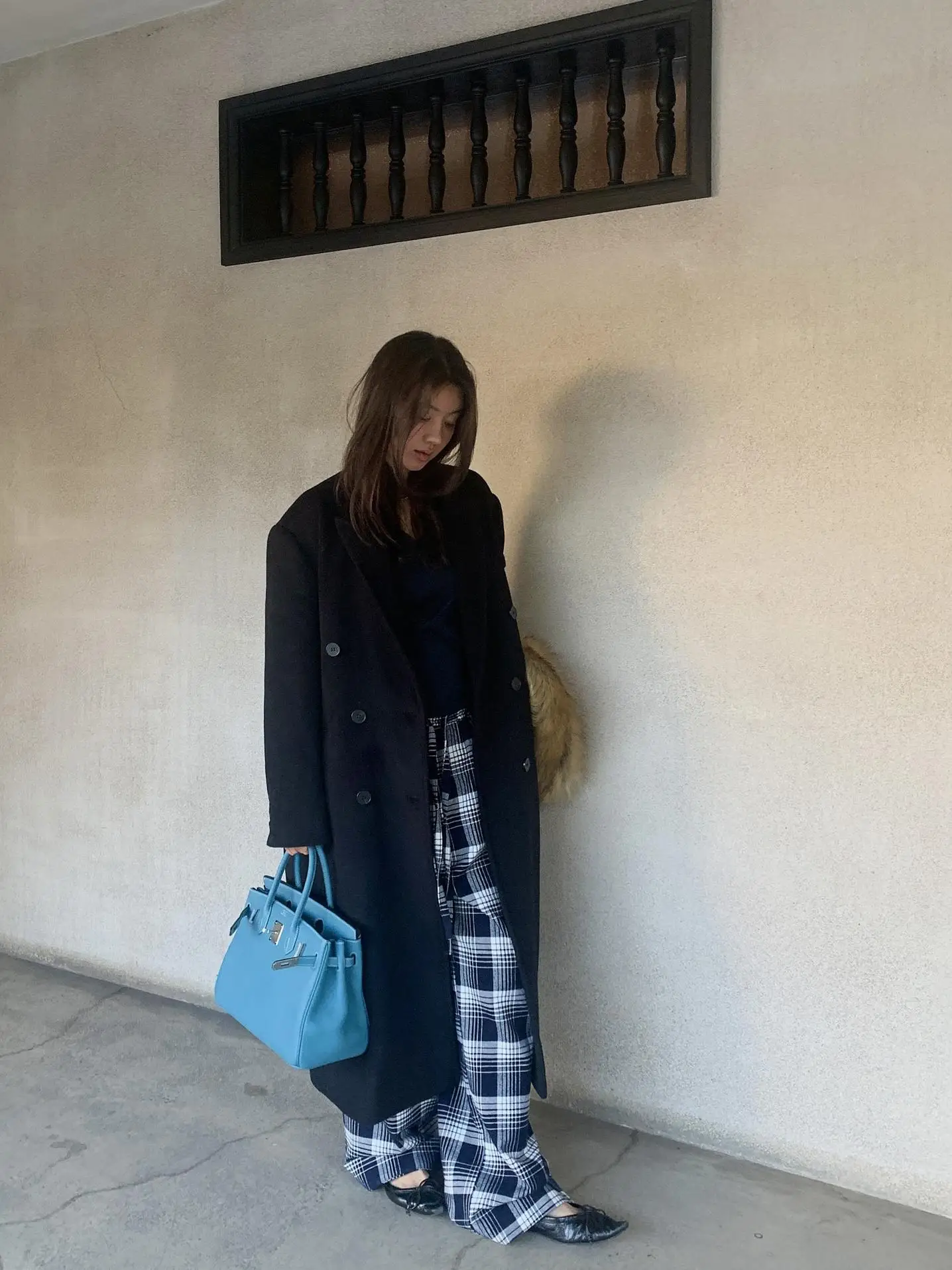 

LILUOP Гардероб Двубортное пальто-бомеры Осень-зима Высокая мода Универсальная женская шерстяная верхняя одежда Long Sve