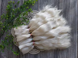 witdiy Handmade mohair wig bundle, retains hair scales, soft like real hair,Reborn Doll, DIY BJD SD Blyth Doll Wig Accessories