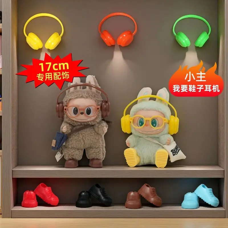 for Labubu Accessories Mini Fashion Design Set - DIY including Headphones Glasses Shoes And Boots Colorful Replacement Parts