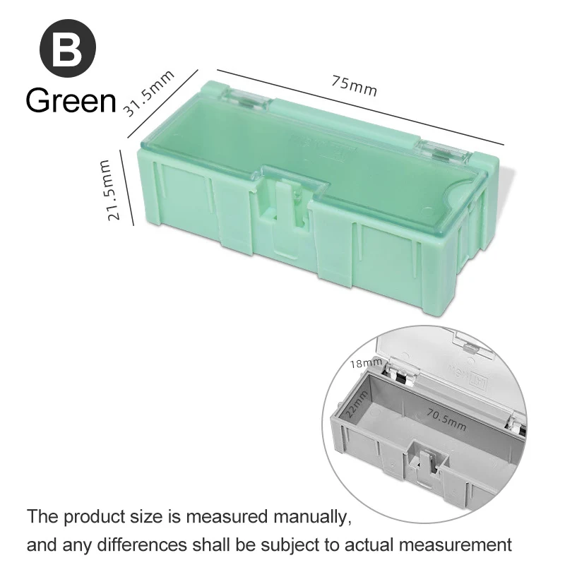 SMD Container SMT IC Electronic Component Mini Storage Box Jewelry Case Diy Practical for Small Component Jewelry Tool