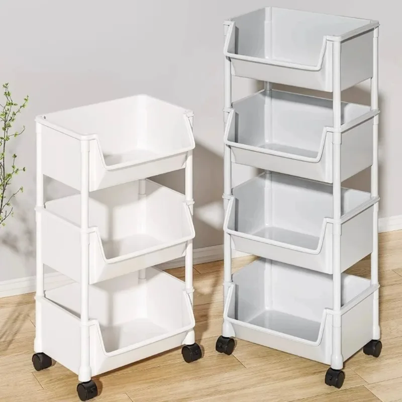 Carrito Organizador Móvil con Ruedas para Almacenamiento en el Hogar, Estante Multiusos para Snacks, Dormitorio, Cocina, Sala de Estar, Librería