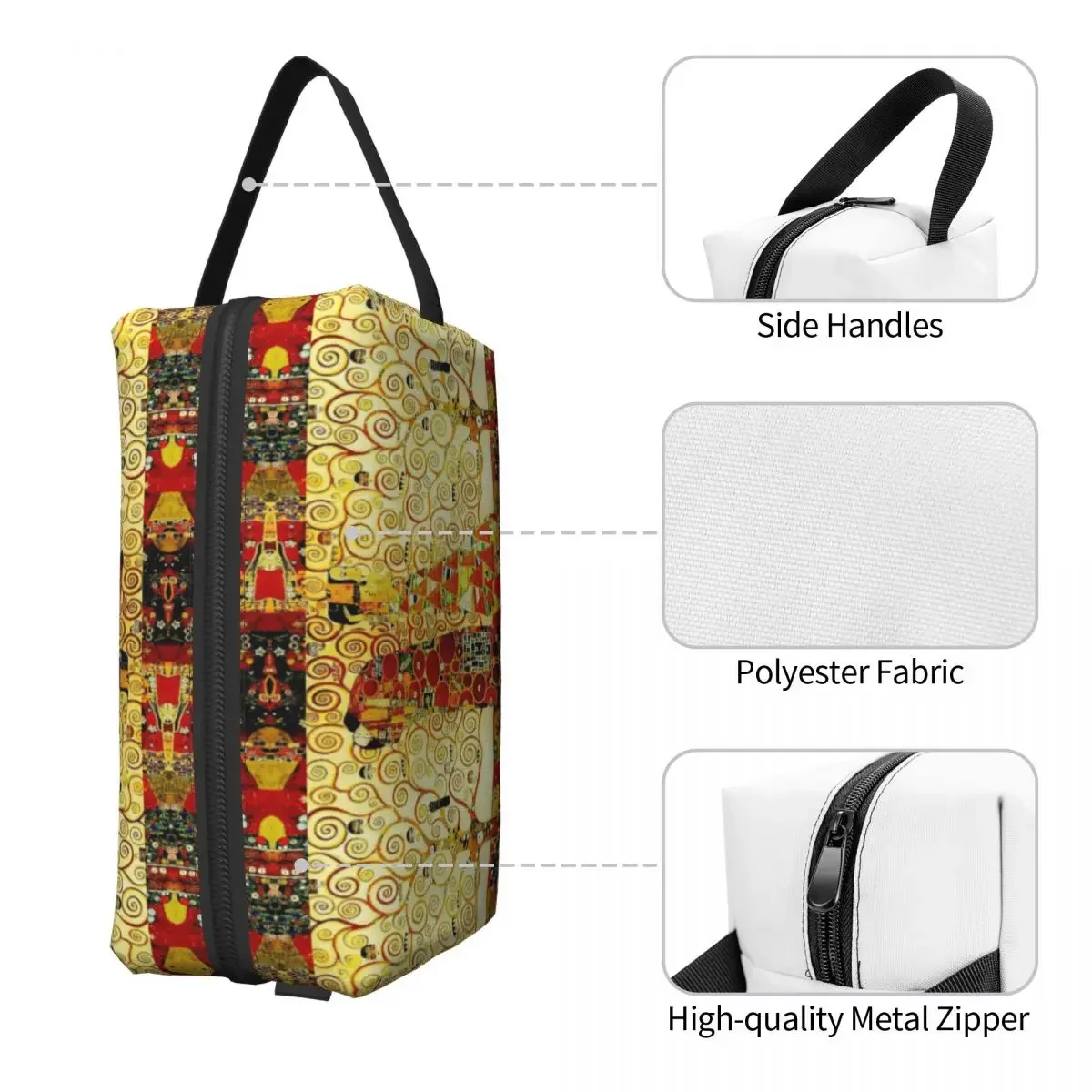 The Tree Of Life By Gustav Klimt Makeup Bag Women Travel Cosmetic Organizer Kawaii Painting Art Storage Toiletry Bags