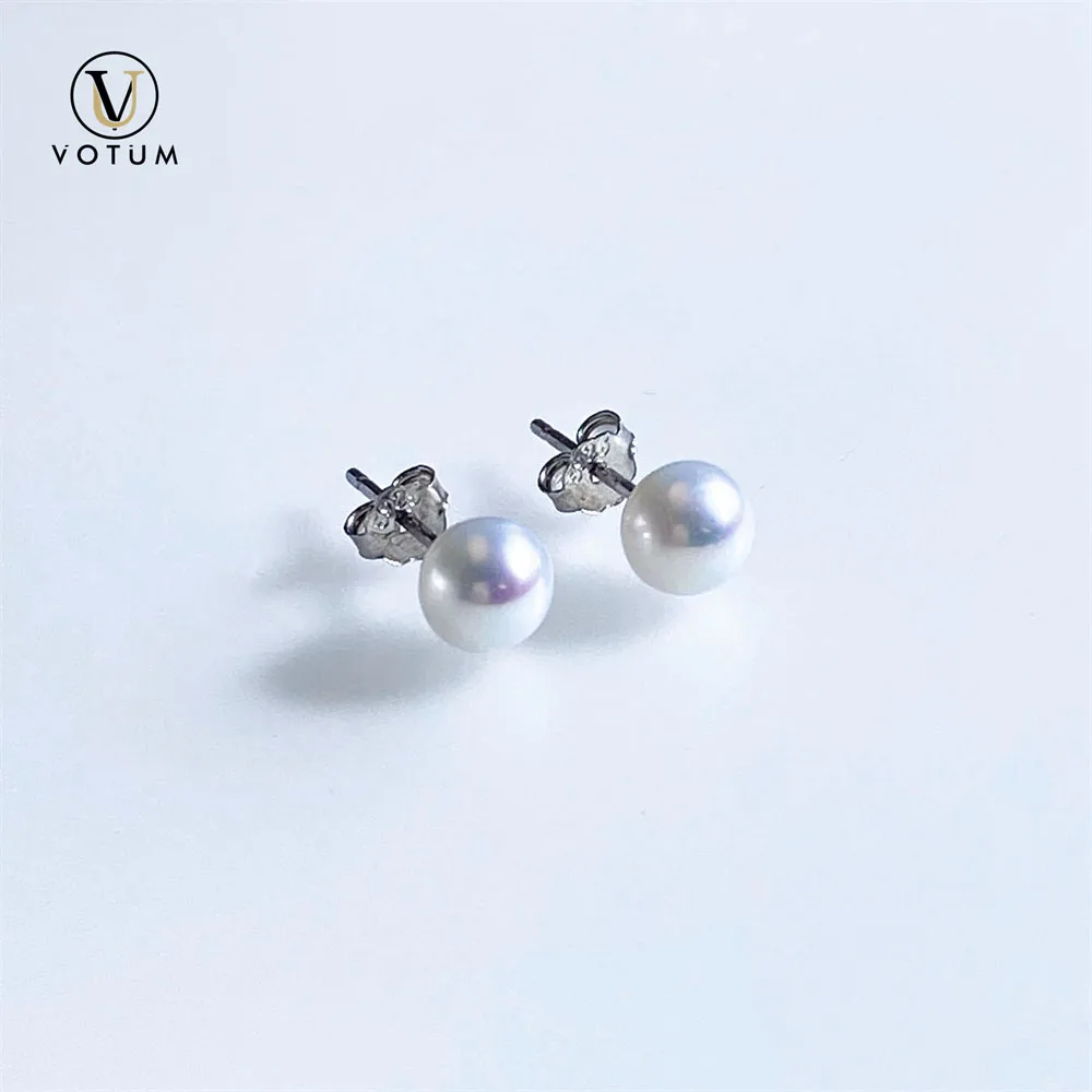 

Votum Chinese Freshwater Pearls Earring for Women Lady Birthday Wedding Gift Small Pearls Earrings Stud Silver 925 Jewelry