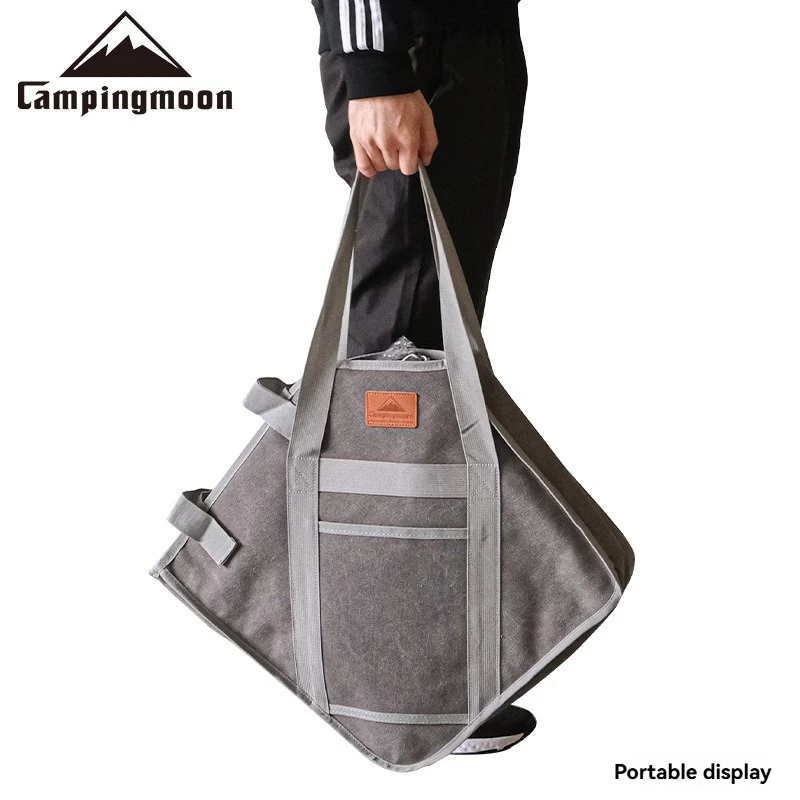 

Campingmoon MT-045-B Best Waterproof Canvas Fabric Portable Outdoor Storage Hand Bag Carry Bag for BBQ Gea