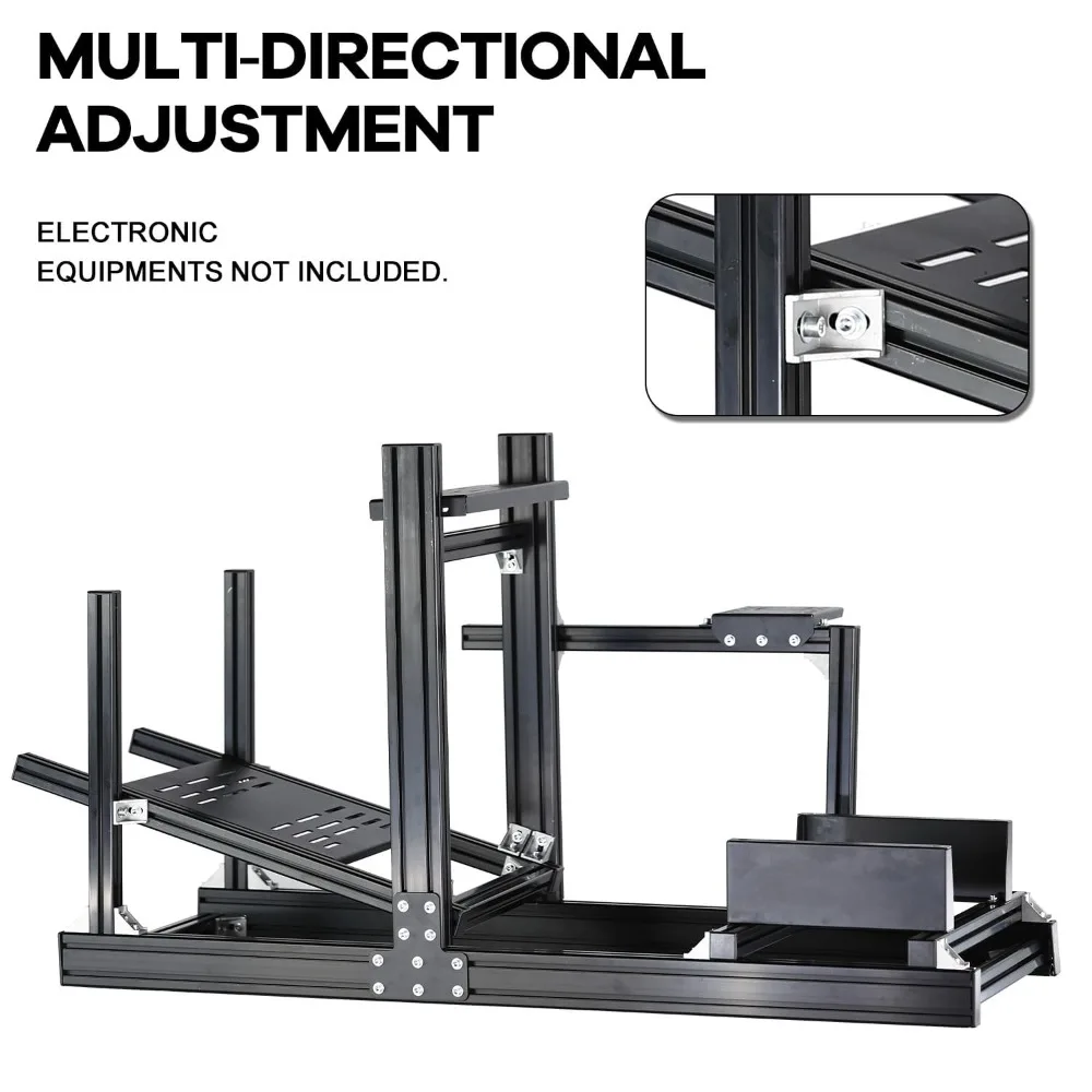 Sim Racing Cockpit 8040 Aluminium Profiel Rig Verstelbare Zitstandaard Stuurpedalen Mount