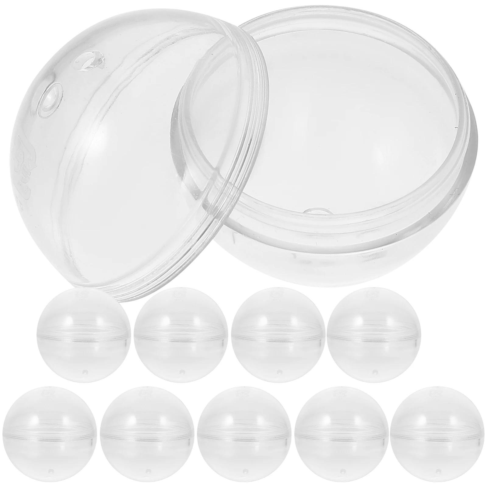 

10pcs Shells 7x7cm Translucent Vending Machine Fillable Empty Balls Plastic Toys Storage