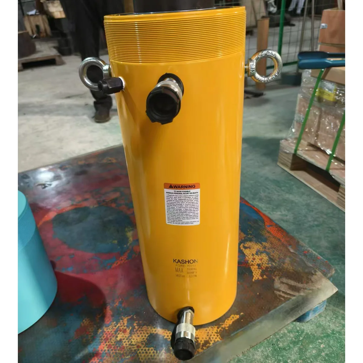 

RR-5013, 50 Ton Double-acting Long Stroke Hydraulic Cylinder, 334mm Stroke Lift Jack, Press Machine Jack , With CE Certification