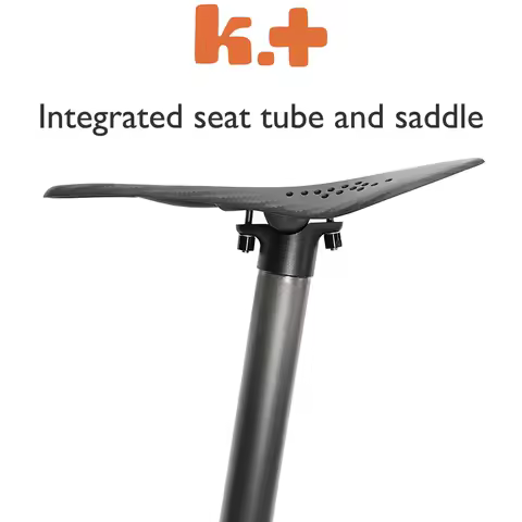 One-piece carbon fiber bicycle saddle for road/gravel/mountain bikes, full carbon fiber deck/seatpost/fixed base/metal hardware