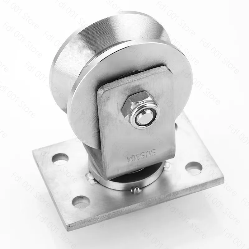 304 Stainless Steel V U H Shaped Omni-wheel Universal Pulley Slidjng Gate Accessoreis Ground Rail Rollers