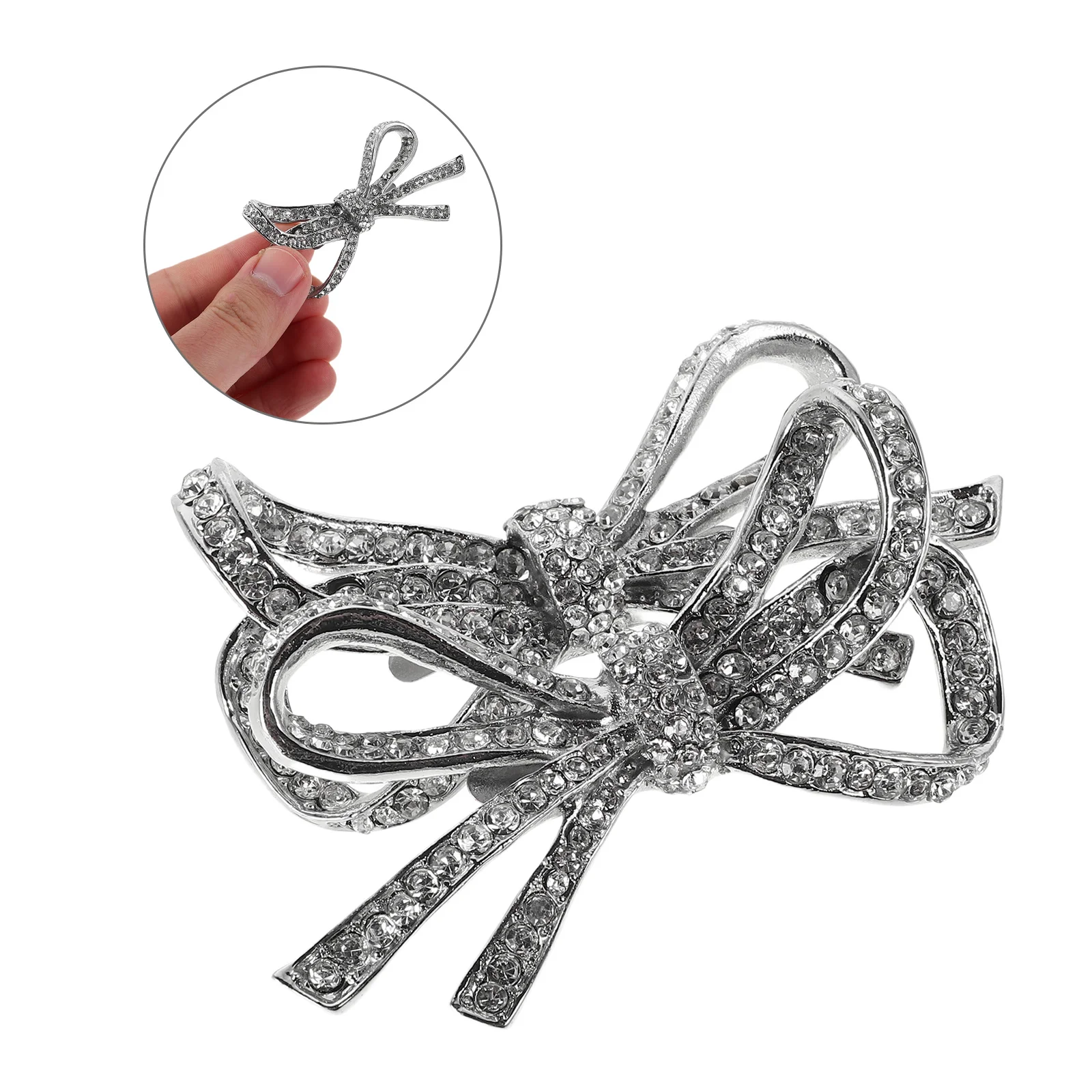 

2pcs Removable Rhinestone Bow Clips For Women'S High Heels Shoe Jewelry Bridal Wedding Decorative Accessories Multifunctional