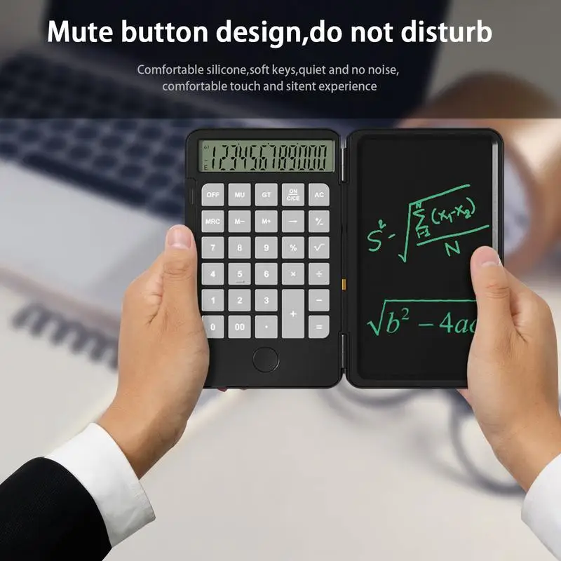 Placa De Escrita Portátil Com Mesa De Escrita, Calculadora De 12 Dígitos, Acessório Tablet Office, 6,5 Polegadas