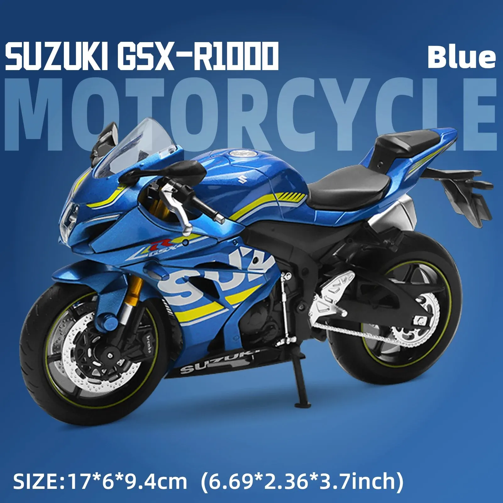 CCA 1:12 Scal SUZUKI GSX1000 Diecast Motorcycle Model - Realistic