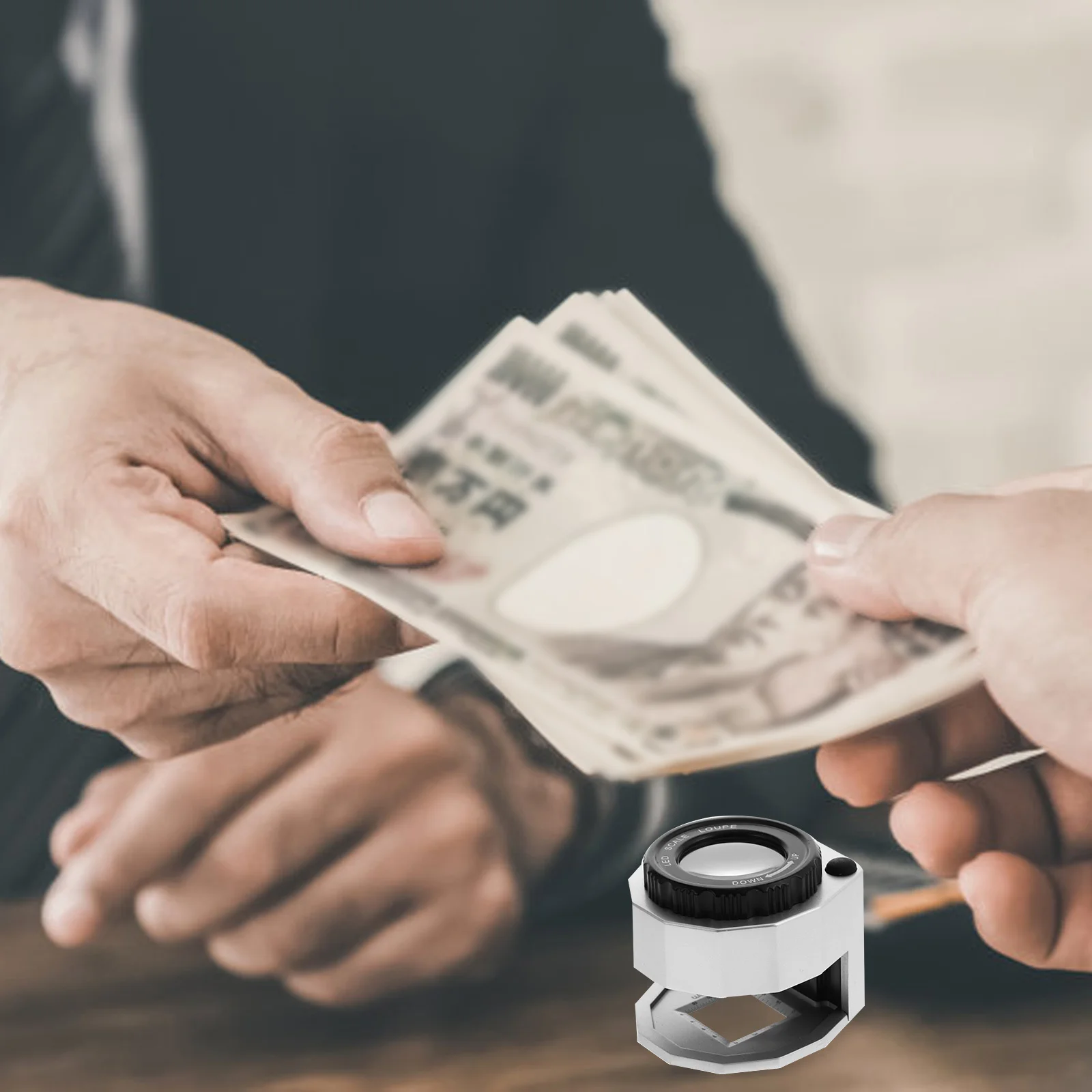 

30x LED Magnifier Currency Detecting Magnifier Portable Pocket Mini Magnifying Glass Jewelry Collector Tool Magnifying Glass