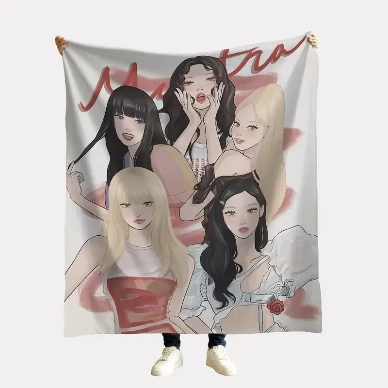 

Anime cartoon singer digital-printed polyester Bedroom velvet flannel soft sofa cover blanket Fleece cover blankets for beds