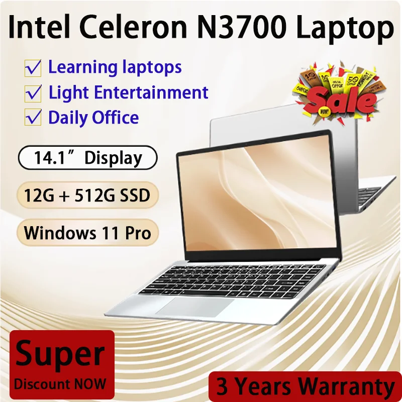 

2025 Intel Core i7 7500U Portable Laptop Computer 14.1inch 1920*1080 HD Gaming Laptops Windows 11 SSD 2TB DDR4 12GB PC Notebook