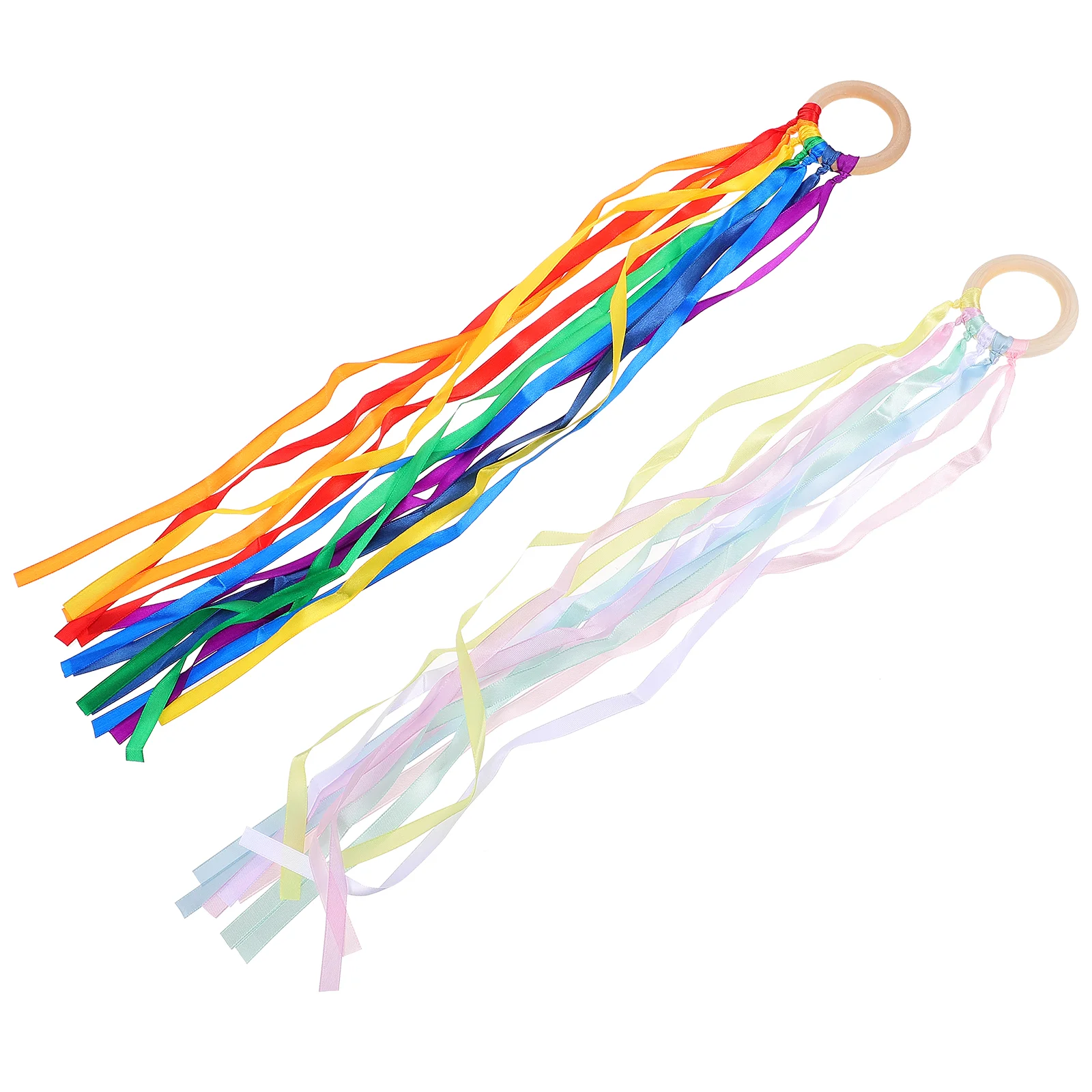 

2 Pcs Children Streamers Dancing Ribbons Fashion Polyester Ornament Straps