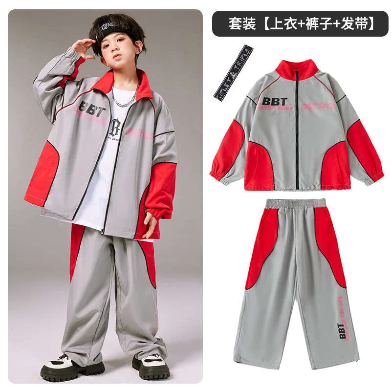 Tenue de danse Hip Hop pour enfants, ensemble de vêtements de spectacle Jazz de Style de rue pour garçons et filles, tendance d'automne