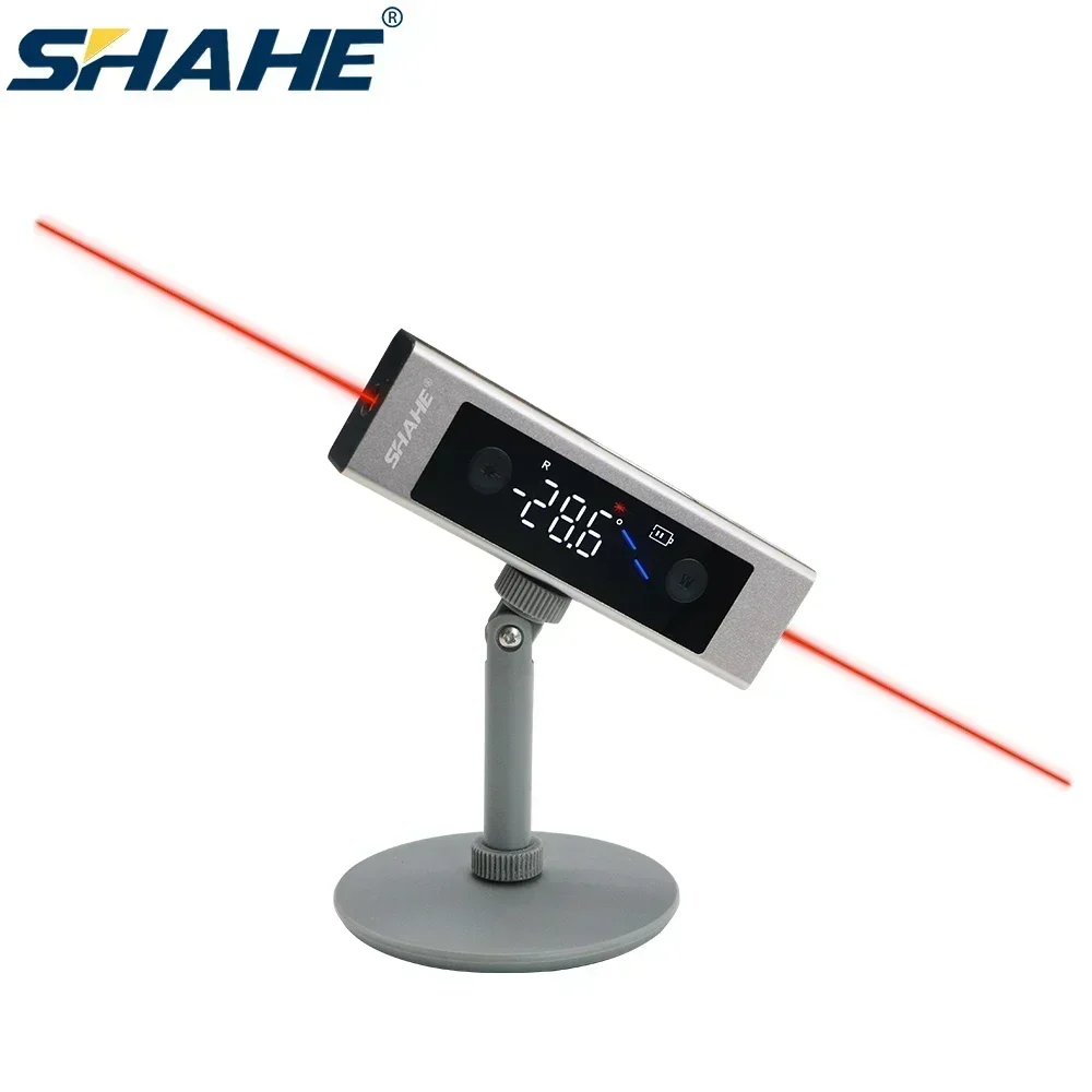 SHAHE Type-C Opladen Laser Gradenboog Digitale Inclinometer Hoekliniaal Gauge Multifunctionele Grote LCD-scherm Hoekzoeker