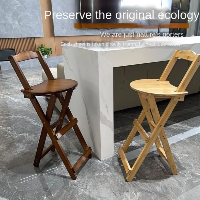 

OMGD Folding High Stool Heightened Model Chair Living Room High Stool Liftable Foldable Bar Stool High Stools For Home Use