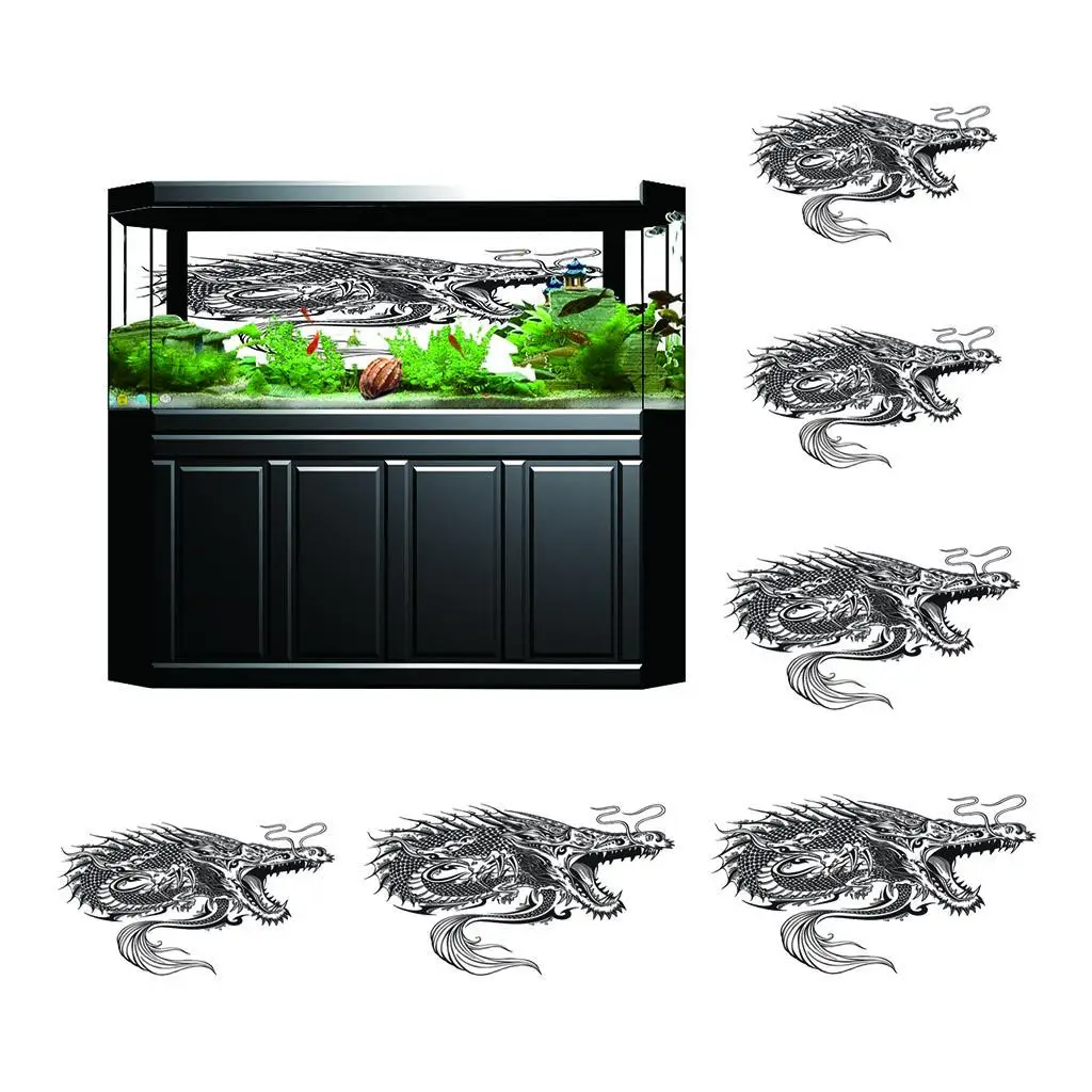 Self Aquarium Dragon Picture Background Poster Sticker Side