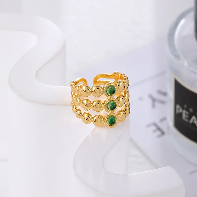 

Medieval Style Agate Ring Women's Vintage Open Band Multi-Layer Jewelry Gothic Boho Stackable Statement Finger Ring Gift 2025