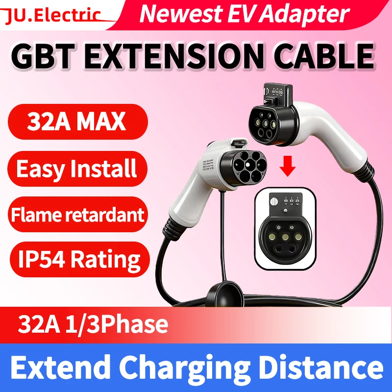 

GBT Удлинительный кабель для зарядного устройства для электромобилей Зарядное устройство для электромобилей gbt 7 кВт переменного тока 250 В Зарядная станция для электромобиля BYD Шнур с замком