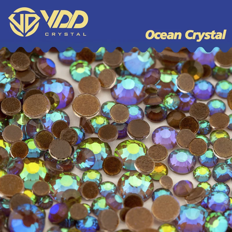 VDD 122 Green Dream SS4-SS30 Glass Rhinestones Crystal Flatback Glitter Strass Stones For DIY Decoration Nail Art Accessories
