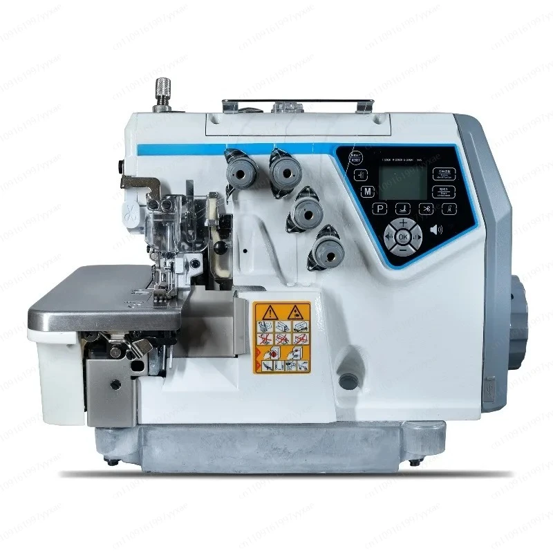 Direct Drive Computerized Overlock Sewing Machine 4 Thread Flatlock Serger Auto Thread Trimmer High Speed Industrial