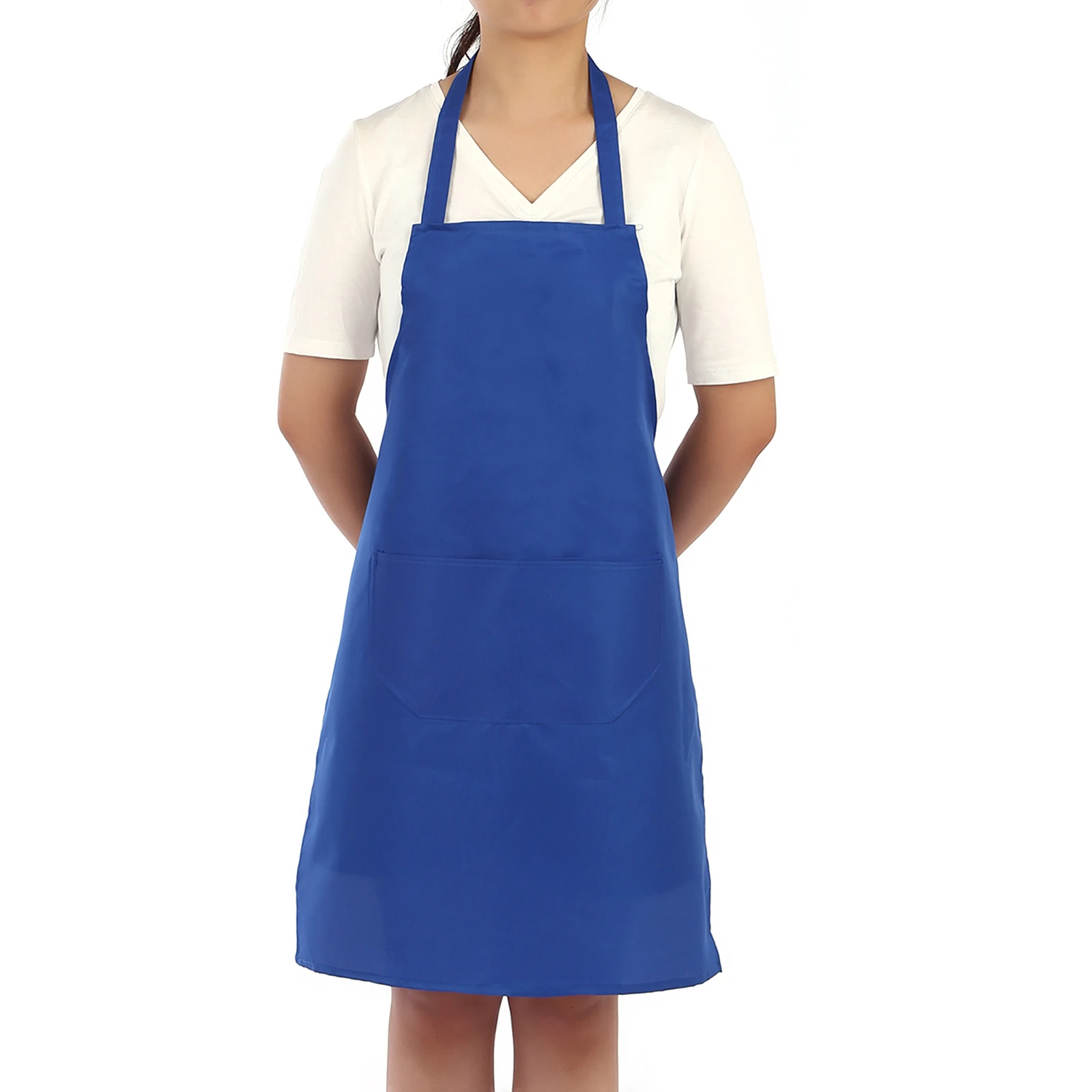 Colorful Cooking Aprons Home Male Female Chef Aprons Restaurant Cooking Baking Dress Oil-proof Pockets Apron Kitchen Accessories