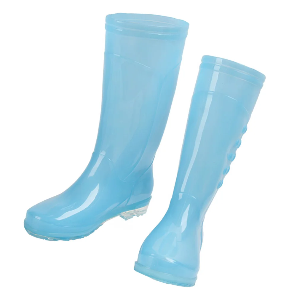 

1 Pair Transparent Boots For Women High Waterproof Rain Shoes Non-Slip Outdoor Pvc Rain Boot Lightweight Portable Shoe Covers