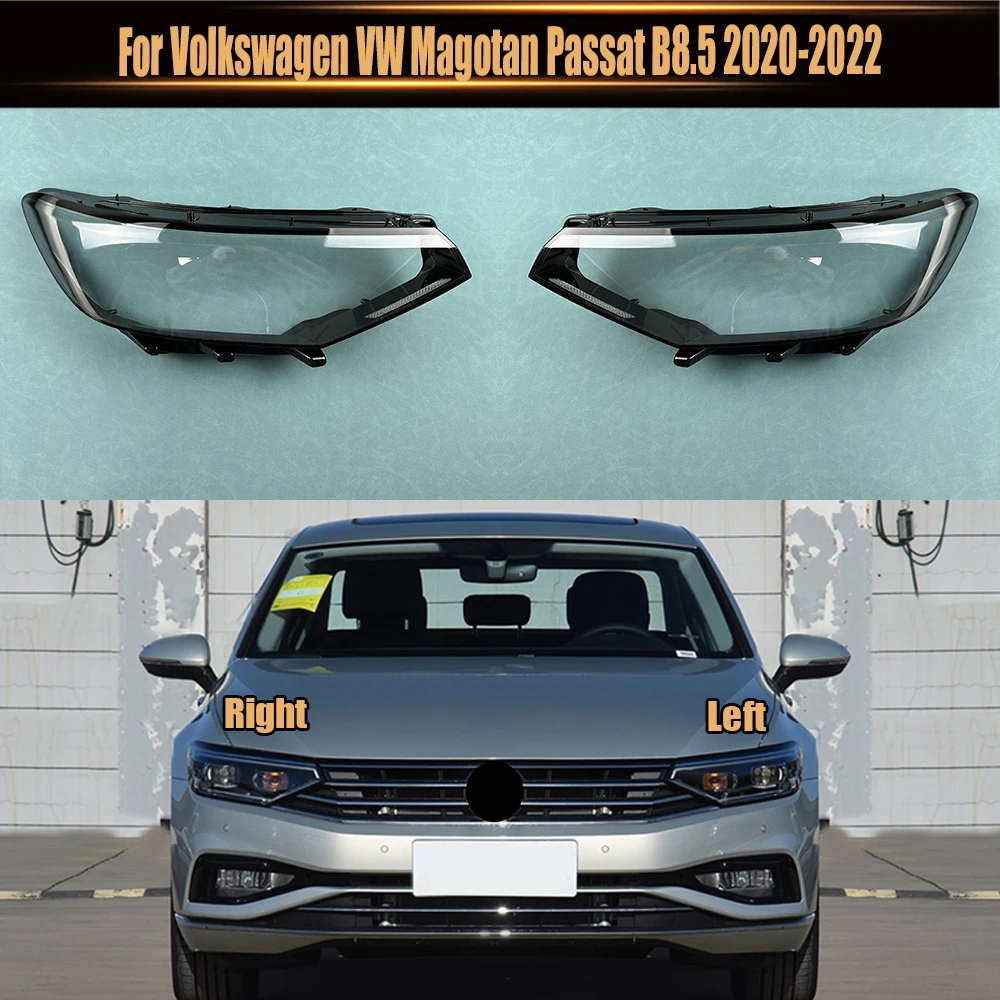 For Volkswagen VW Magotan Passat B8.5 2020-2022 Headlamp Cover Transparent Headlight Lens Plexiglass Replace Original Lampshade