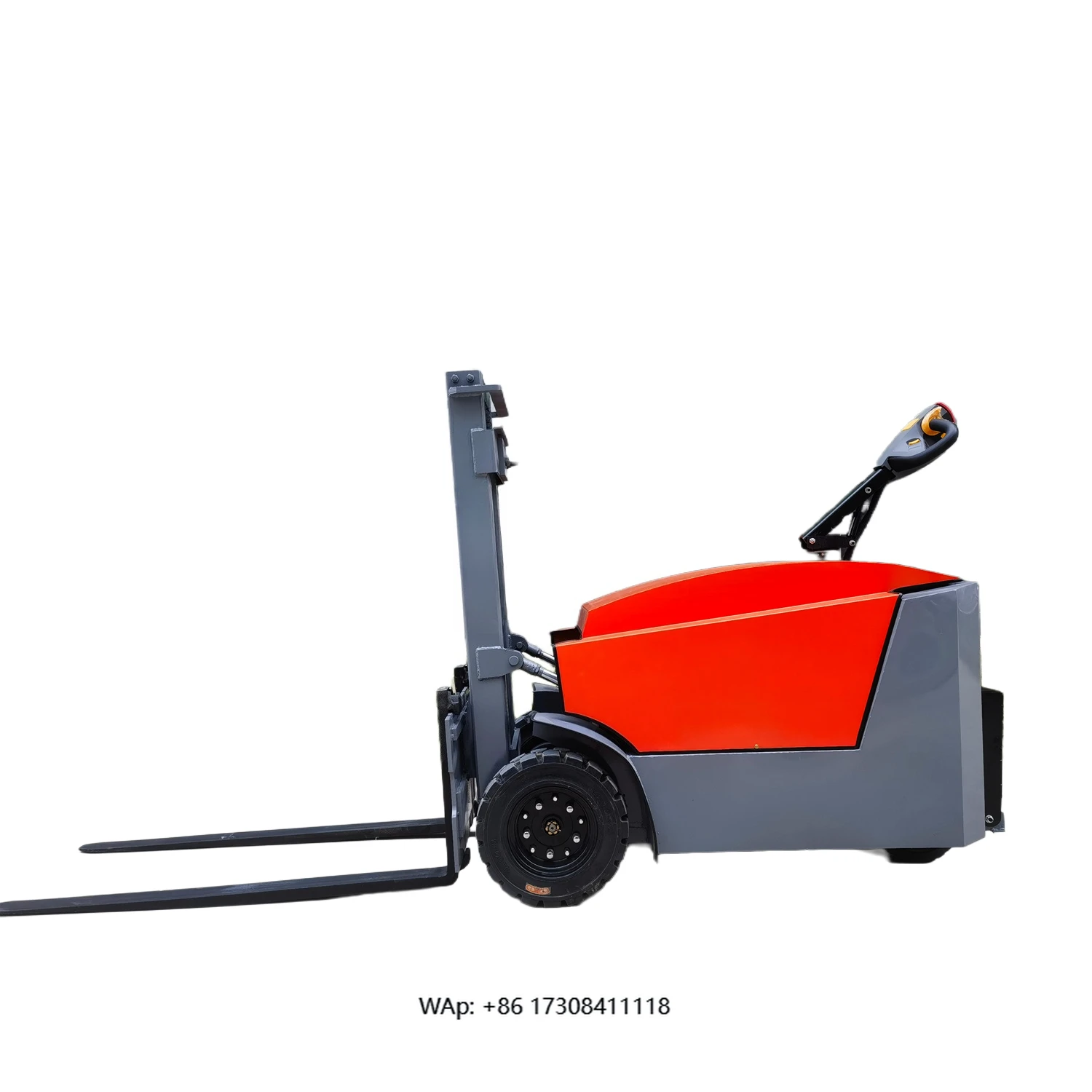 Трехколесная подставка, мини-вилочный погрузчик, полный электрический вилочный грузовик, низкая цена, штабелер поддонов с большими колесами для неравномерного земли