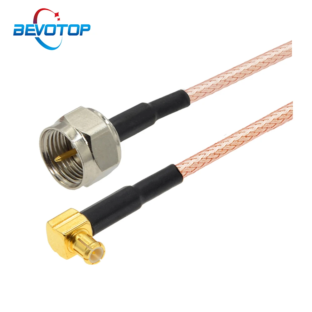 

10PCS F Type Male Plug to MCX Male Right Angle Plug Adapter RF Coaxial RG316 Pigtail F to MCX TV Box Extension Cable DIY Jumper