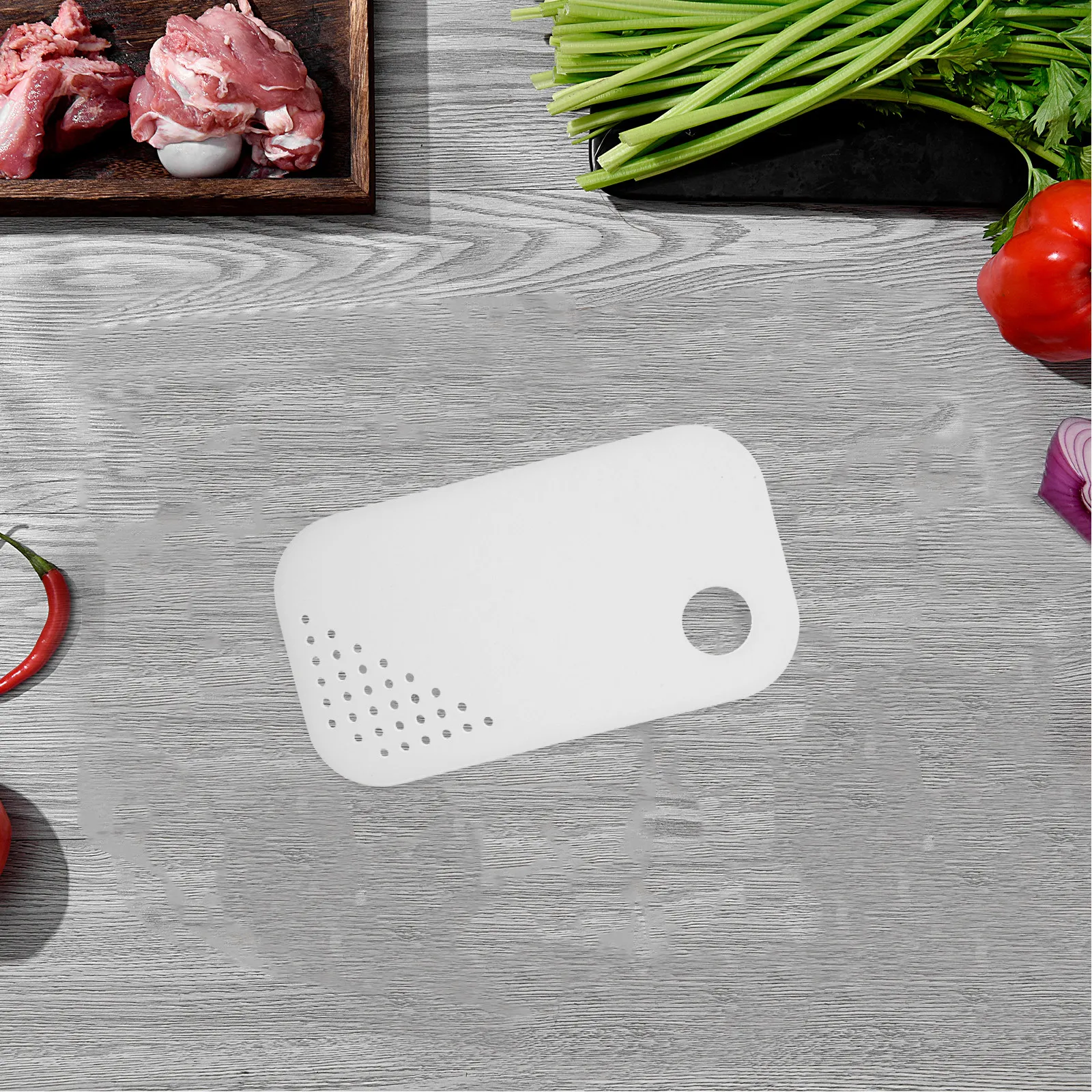 Mini Portable Plastic Cutting Board Lightweight Compact High Density Easy Clean Non Slip Surface for Camping Hiking Backpacking