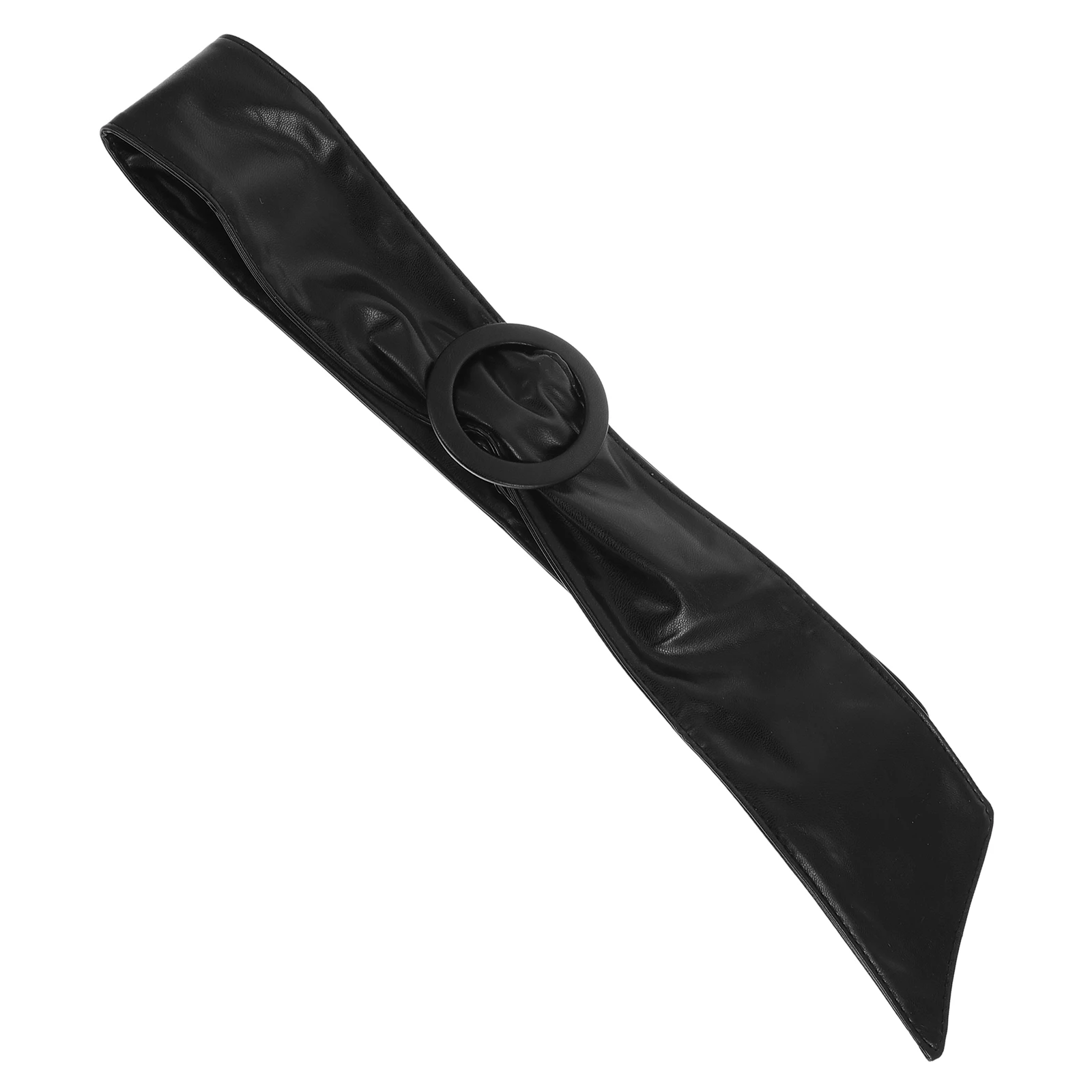 

1pcs Women Belt Adjustable Slim PU Waist Belt Black Solid Color Fashion Jean Pant Versatile Elegant Design Timeless