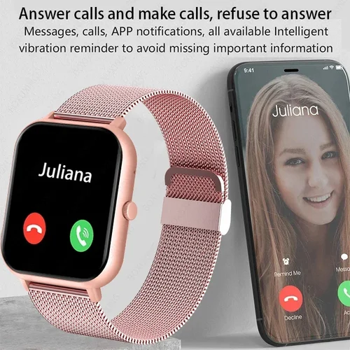 Imagen 2 del producto Reloj inteligente Xiaomi Call para mujer, reloj inteligente con esfera personalizada para Android IOS, relojes de música Bluetooth resistentes al agua, reloj completamente táctil