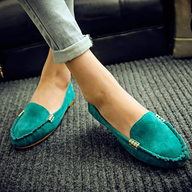 2024 New Women's Casual Flat Shoes Spring and Autumn Flat Loafers Women's Shoes Fashion Non-slip Soft Round-toe Denim Flat Shoes