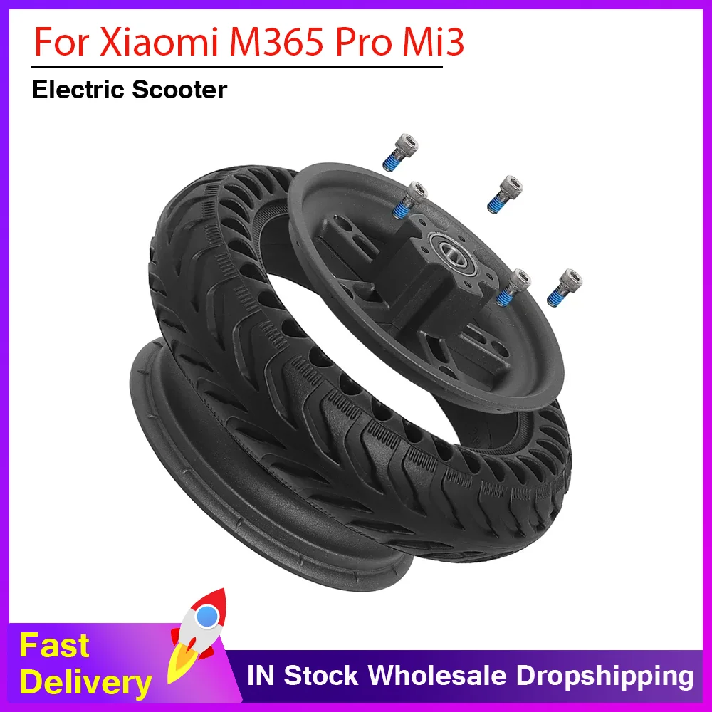 Aluminum Hub 8.5 Inch  Electric Scooter Rear Hub for Xiaomi M365 1S Pro Pro2 Mi3 Split Wheel Hub Solid Tire Replacement Parts