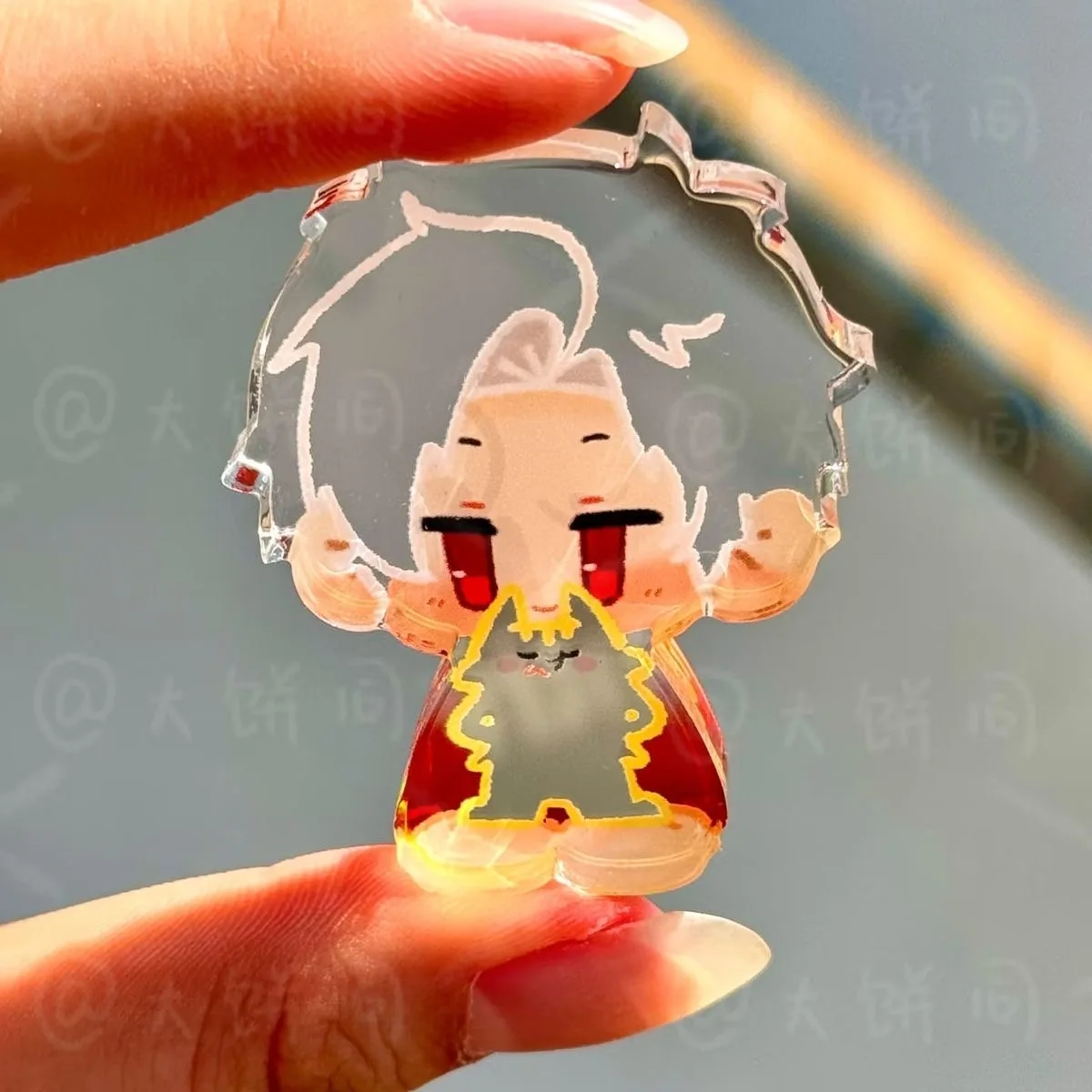 

New Love and Deep Space Homemade Sylus Ins Style Fan Valley Small Nose Ga Desktop Decoration Q-Version Acrylic Brick