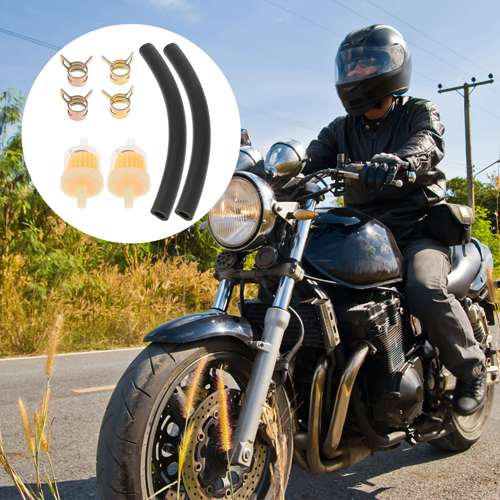 

1 set Filter Kit High Efficiency for Small Engines Pipe Plastic Lines Diesel Heater Pit Bike Fuel Line ATV Fuel Valve