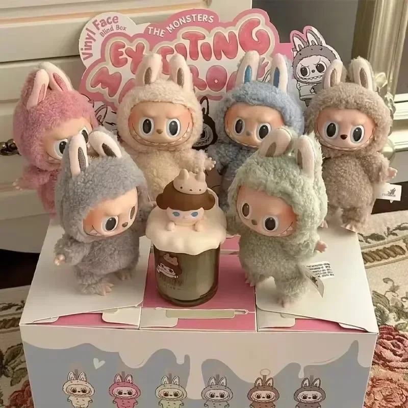 Mokoko Labubu les monstres poupée visage en vinyle poupée Macaron mobile en forme de cœur boîte aveugle sac aveugle pendentif suspendu cadeau d'anniversaire de noël